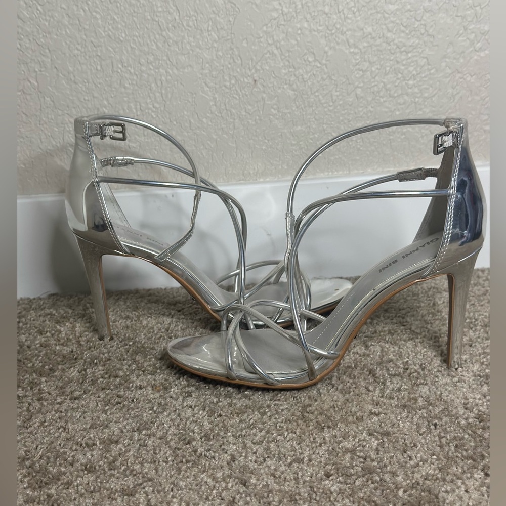 Gianni Bini silver heels. Only worn once.